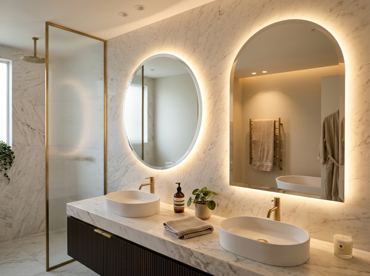 Dual LED Backlit Bathroom Mirrors